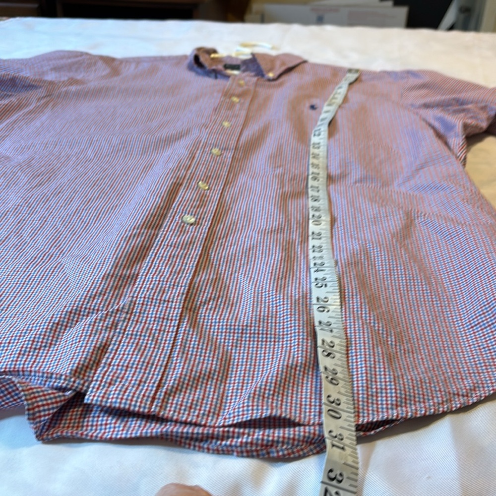 Ralph Lauren Cotton Plaid Button down Short Sleeve Shirt Size XL - Picture 10 of 11